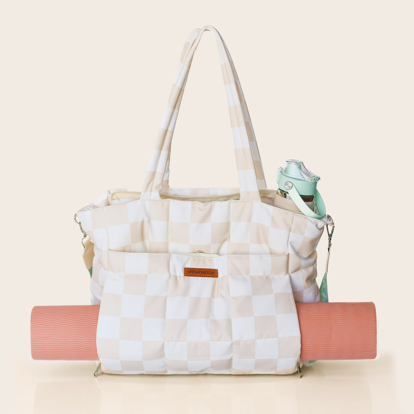 Premium Checkered Puffer Tote | The Everyday Bag That Fits Your Whole Life