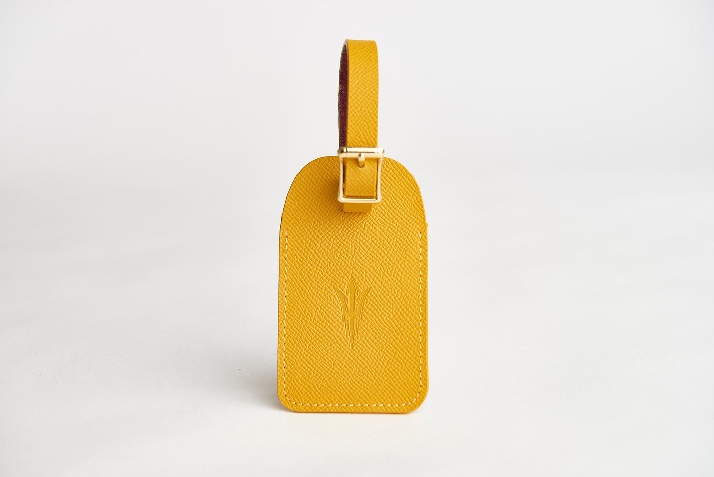 🟡 ASU Gold Epsom Leather Luggage Tag