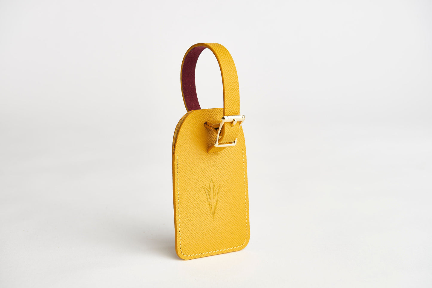 🟡 ASU Gold Epsom Leather Luggage Tag