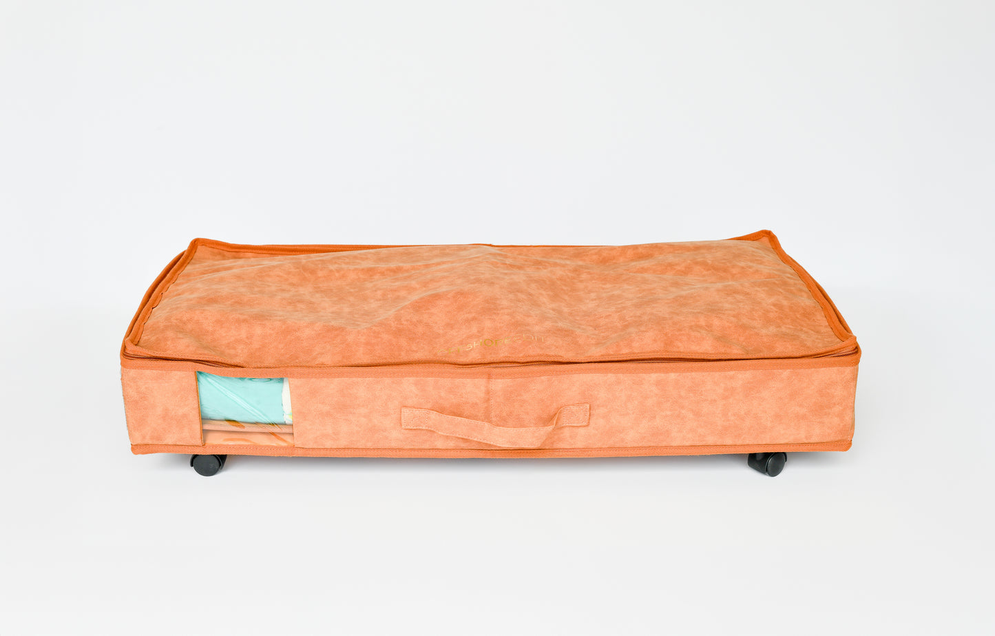 Vegan Leather Underbed Storage with wheels