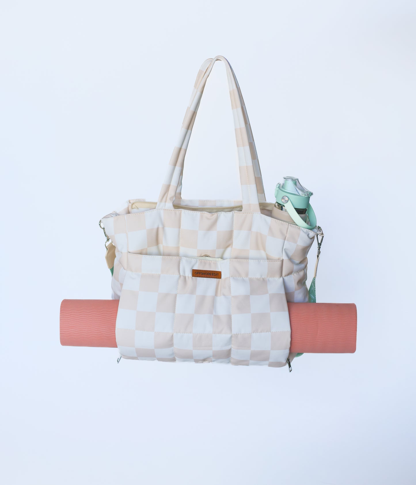 Checkered Yoga Tote Bag
